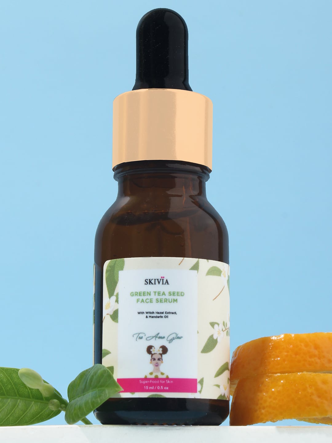 SKIVIA Tea Amo Glow Green Tea Seed with Witch Hazel Extract & Mandarin Oil Face Serum 15ml, Transparent
SKIVIA Tea Amo Glow Green Tea Seed with Witch Hazel Extract & Mandarin Oil Face Serum 15ml, Transparent