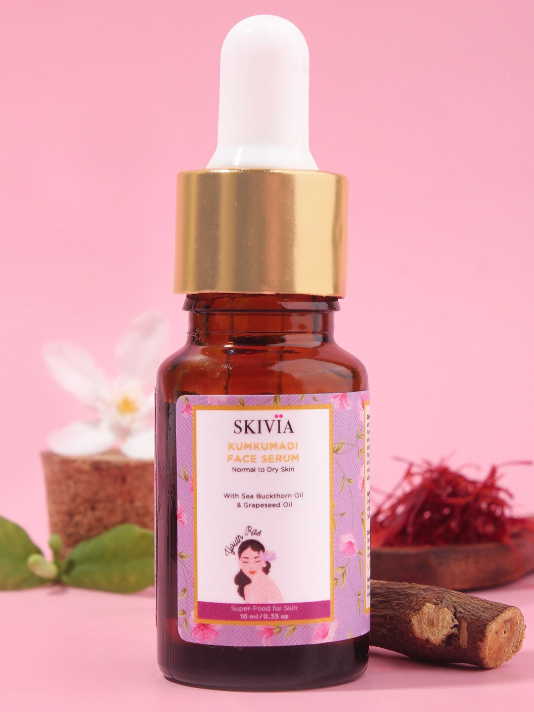 SKIVIA Youth Rao Kumkumadi With Sea Buckthorn Oil & Grapeseed Oil Face Serum 10 ml, Transparent
SKIVIA Youth Rao Kumkumadi With Sea Buckthorn Oil & Grapeseed Oil Face Serum 10 ml, Transparent