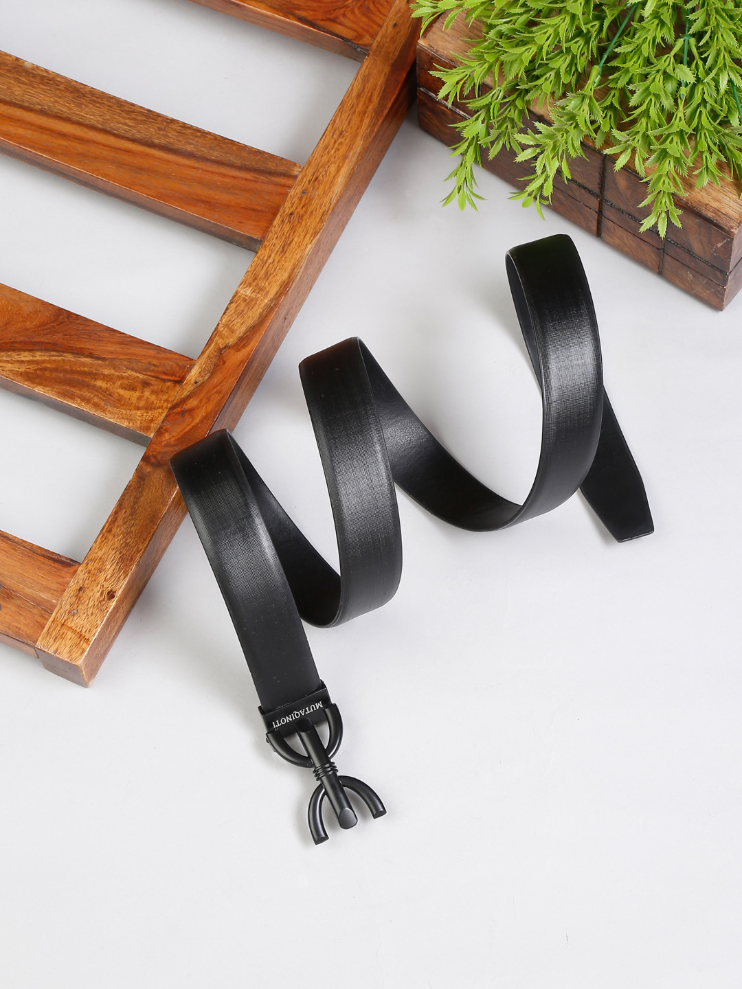 MUTAQINOTI Men Black Leather Belt
MUTAQINOTI Men Black Leather Belt