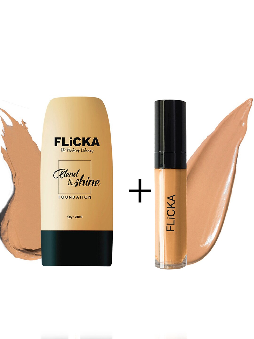 FLiCKA Set of Blend & Shine Foundation 30ml- Coffee & Cover Story Concealer 8.5ml- Caramel, Beige
FLiCKA Set of Blend & Shine Foundation 30ml- Coffee & Cover Story Concealer 8.5ml- Caramel, Beige