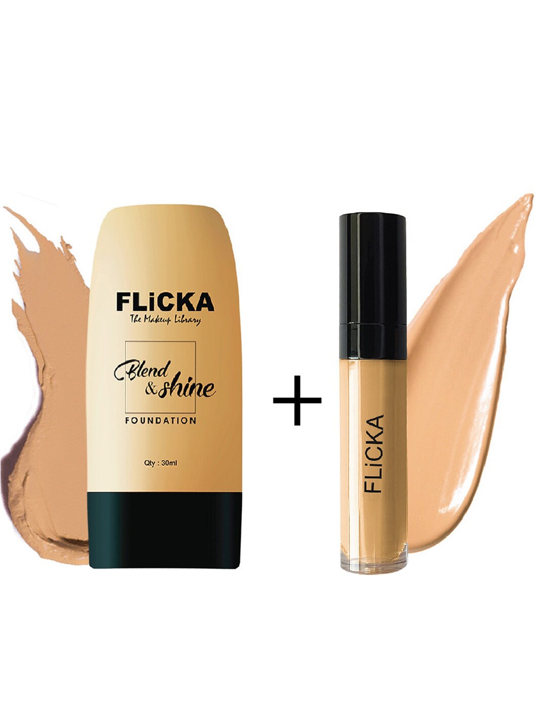 FLiCKA Set of Blend & Shine Foundation 30ml - Beige & Cover Story Concealer 8.5ml - Ivory
FLiCKA Set of Blend & Shine Foundation 30ml - Beige & Cover Story Concealer 8.5ml - Ivory