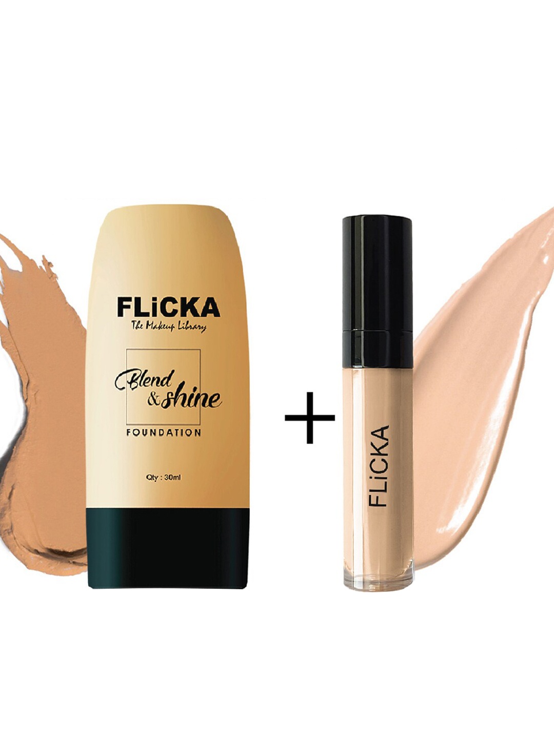 FLiCKA Set of Blend & Shine Foundation 30ml- Walnut & Cover Story Concealer 8.5ml - Beige
FLiCKA Set of Blend & Shine Foundation 30ml- Walnut & Cover Story Concealer 8.5ml - Beige