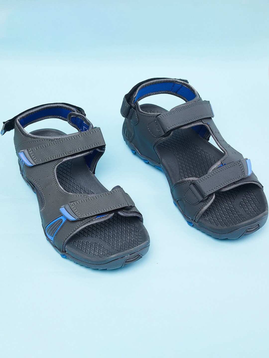 max Men Grey Sports Sandals