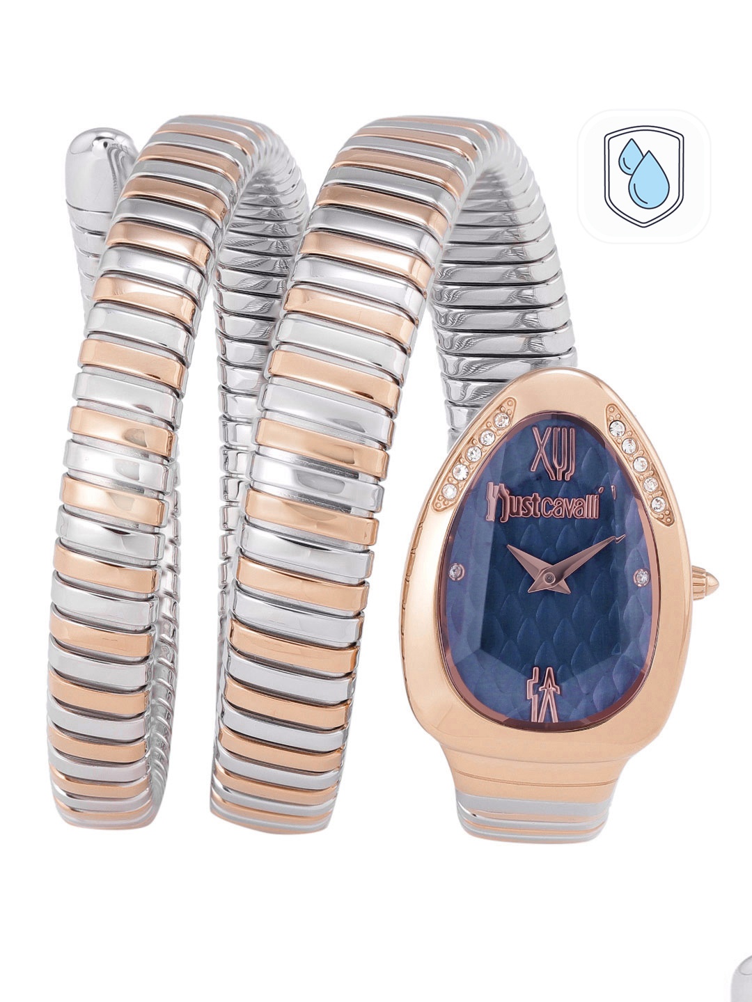 Just Cavalli Women Blue Dial & Multicoloured Wrap Around Strap Analogue Watch JC1L224M0095, Navy blue
Just Cavalli Women Blue Dial & Multicoloured Wrap Around Strap Analogue Watch JC1L224M0095, Navy blue