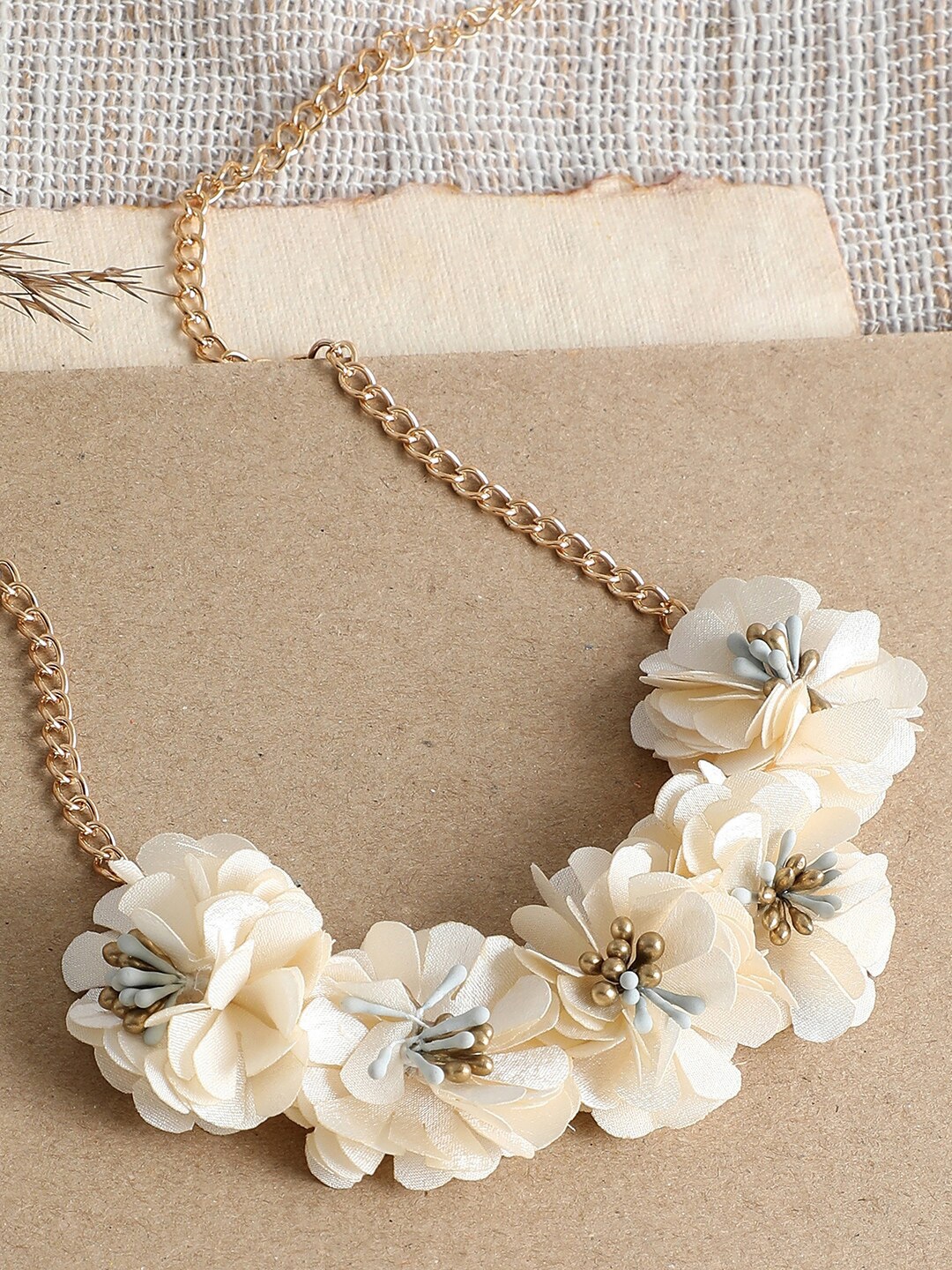 SOHI Women Gold-Toned & White Gold-Plated Necklace