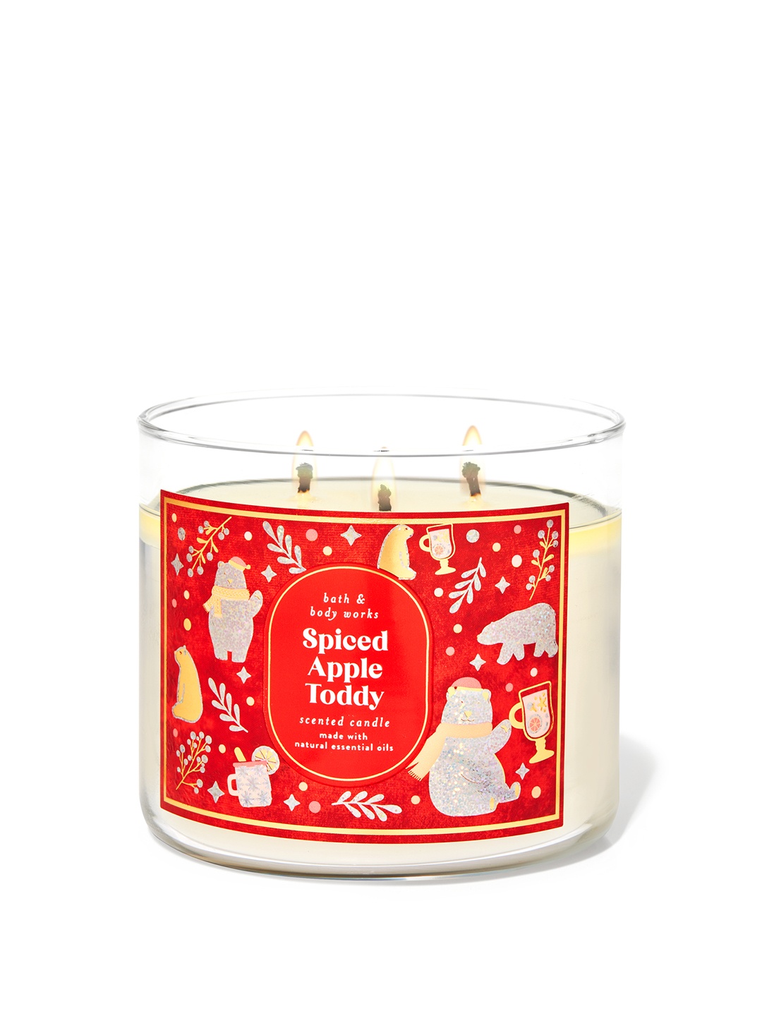 Bath & Body Works Spiced Apple Toddy 3-Wick Scented Candle with Essential Oils - 411g, Red
Bath & Body Works Spiced Apple Toddy 3-Wick Scented Candle with Essential Oils - 411g, Red