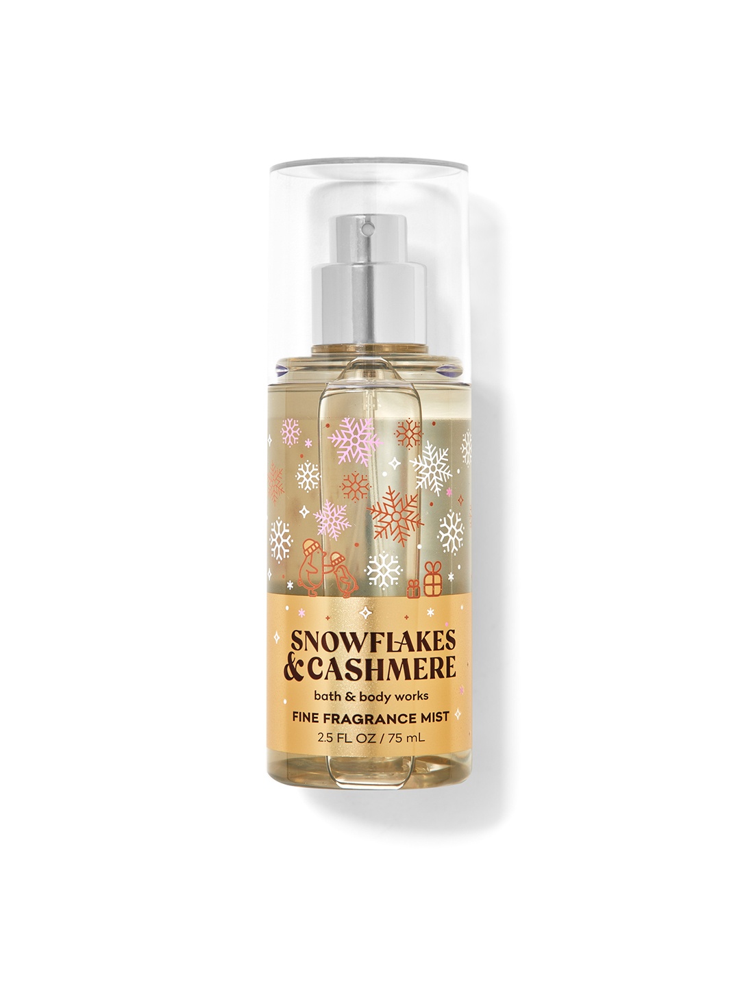 Bath & Body Works Snowflakes & Cashmere Travel Size Fine Fragrance Mist - 75ml, Gold
Bath & Body Works Snowflakes & Cashmere Travel Size Fine Fragrance Mist - 75ml, Gold