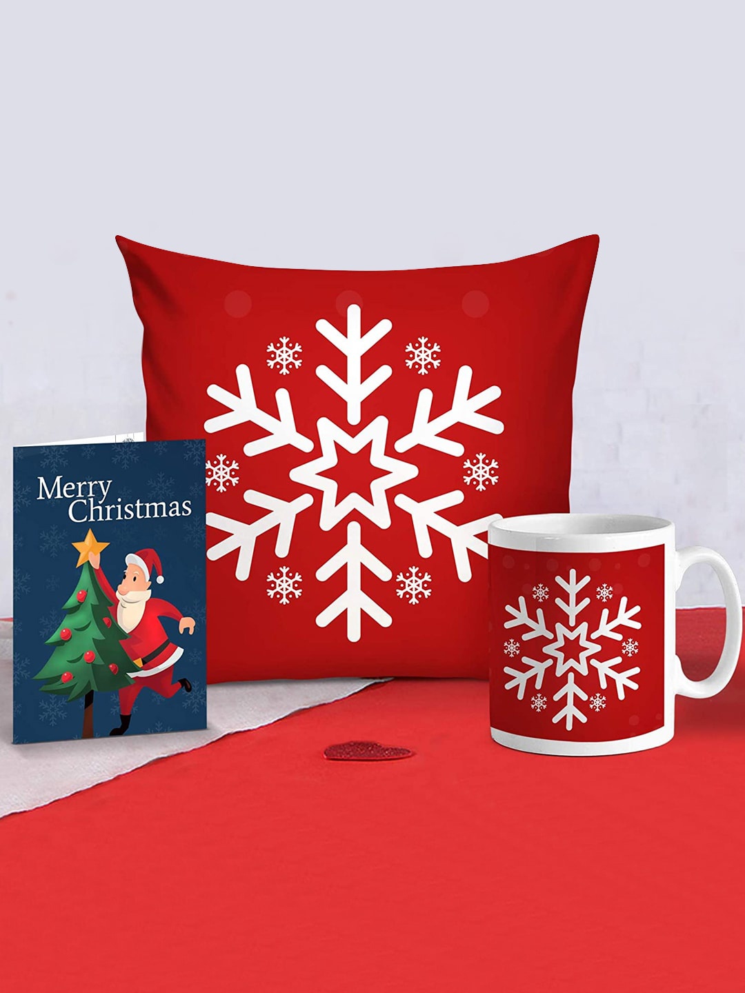 TIED RIBBONS Printed Christmas Cushion with Filler Coffee Mug & Card Gift Pack, Red
TIED RIBBONS Printed Christmas Cushion with Filler Coffee Mug & Card Gift Pack, Red