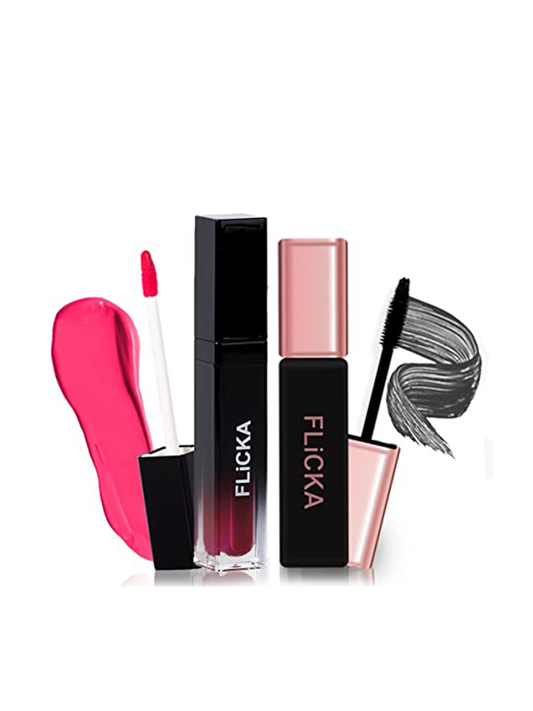 FLiCKA Set & Attack Matte Lipstick-08 Lust For Blush & Last it Out Mascara Black 9ML, Pink
FLiCKA Set & Attack Matte Lipstick-08 Lust For Blush & Last it Out Mascara Black 9ML, Pink
