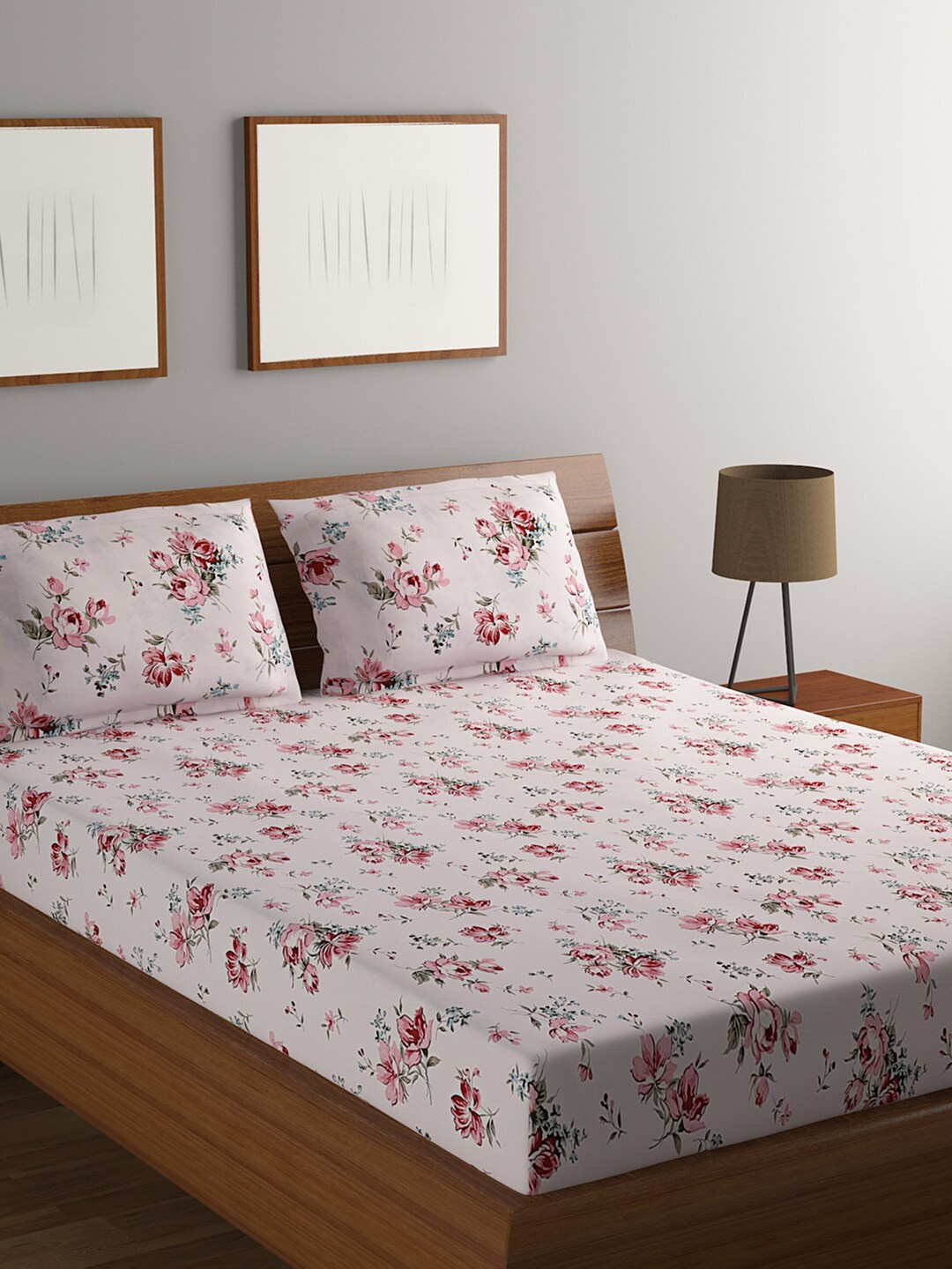 BOMBAY DYEING Pink & Green Floral 164 TC Pure Cotton Queen Bedsheet with 2 Pillow Covers
BOMBAY DYEING Pink & Green Floral 164 TC Pure Cotton Queen Bedsheet with 2 Pillow Covers