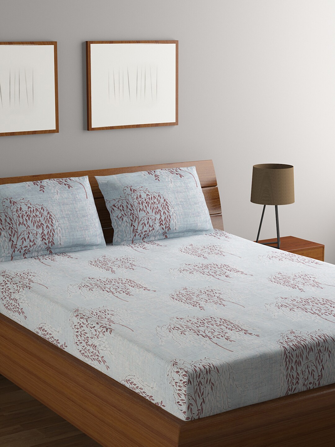 BOMBAY DYEING Blue & Burgundy Floral 180 TC Pure Cotton King Bedsheet with 2 Pillow Covers
BOMBAY DYEING Blue & Burgundy Floral 180 TC Pure Cotton King Bedsheet with 2 Pillow Covers
