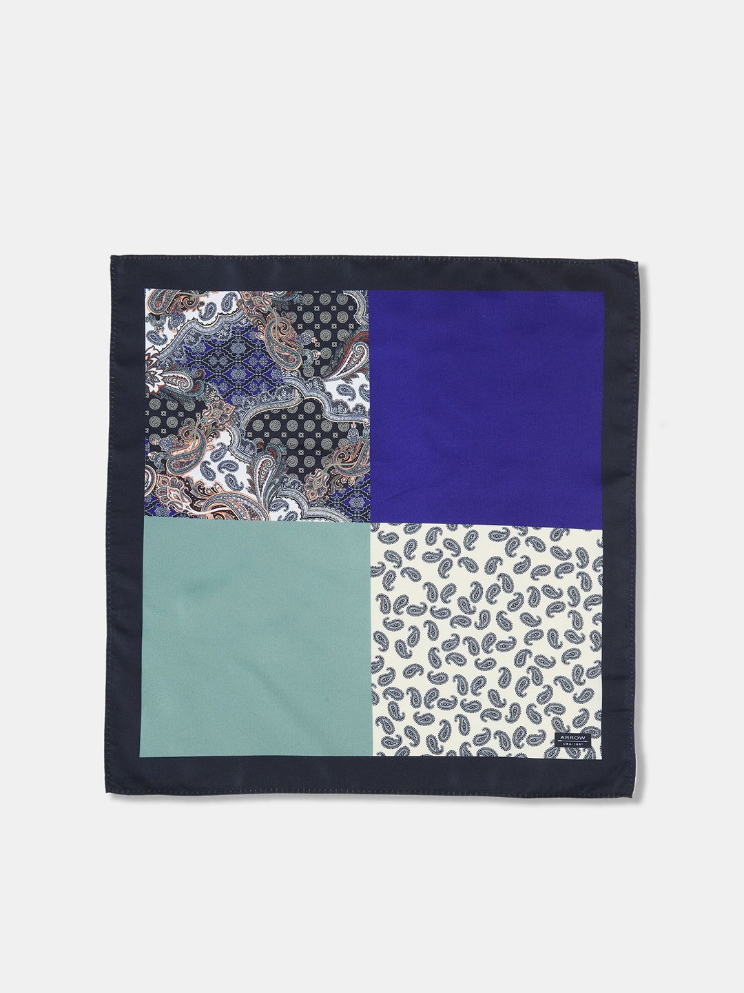 Arrow Men Blue Printed Pocket Squares
