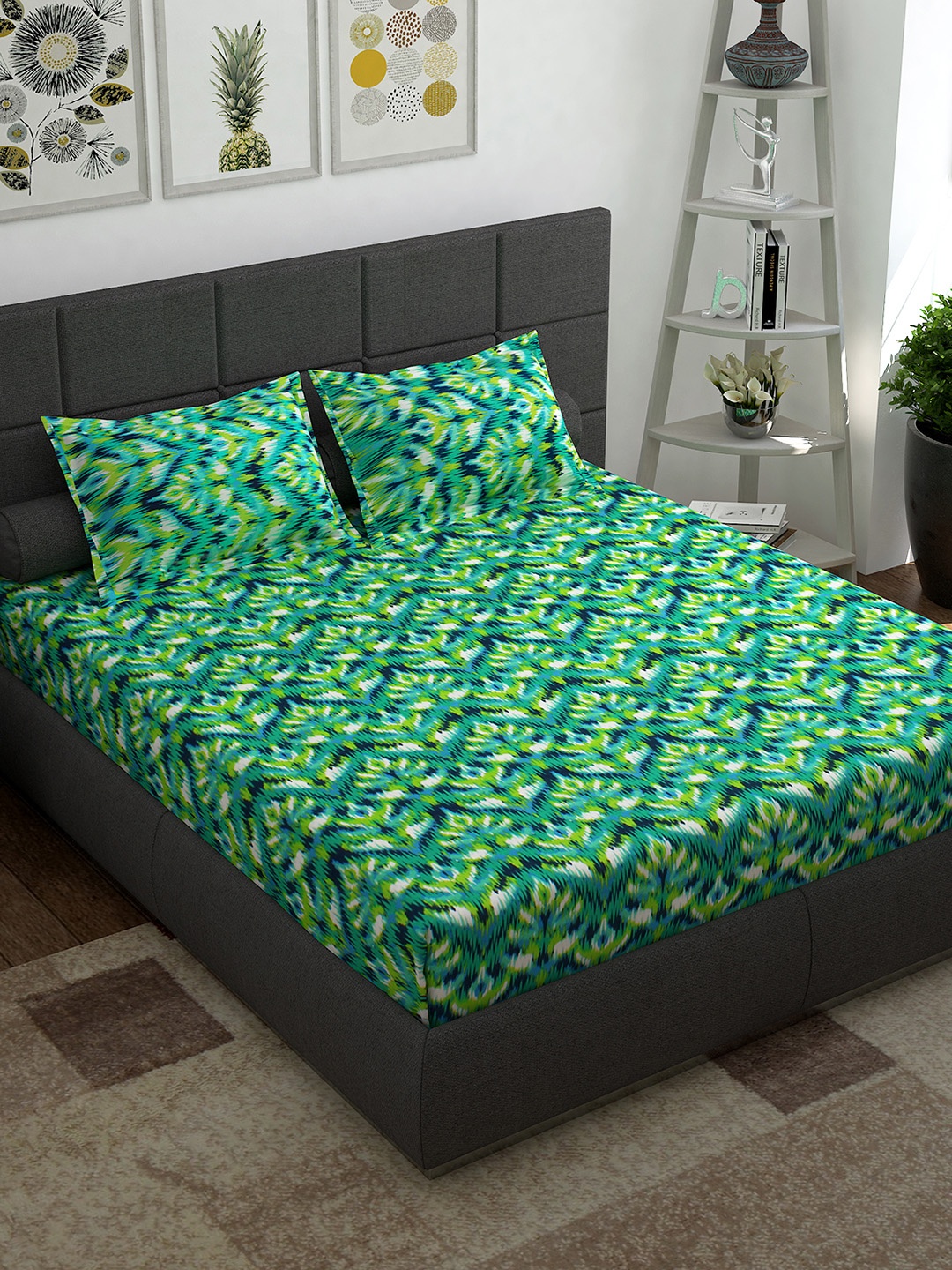 Story@home Blue & Green Ethnic Motifs 152 TC Cotton Queen Bedsheet with 2 Pillow Covers
Story@home Blue & Green Ethnic Motifs 152 TC Cotton Queen Bedsheet with 2 Pillow Covers