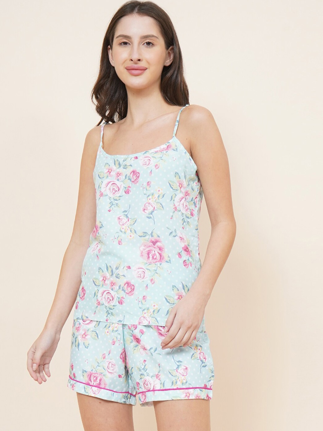 DIVA WALK EXCLUSIVE Women Sea Green & Pink Printed Pure Cotton Night suits
DIVA WALK EXCLUSIVE Women Sea Green & Pink Printed Pure Cotton Night suits