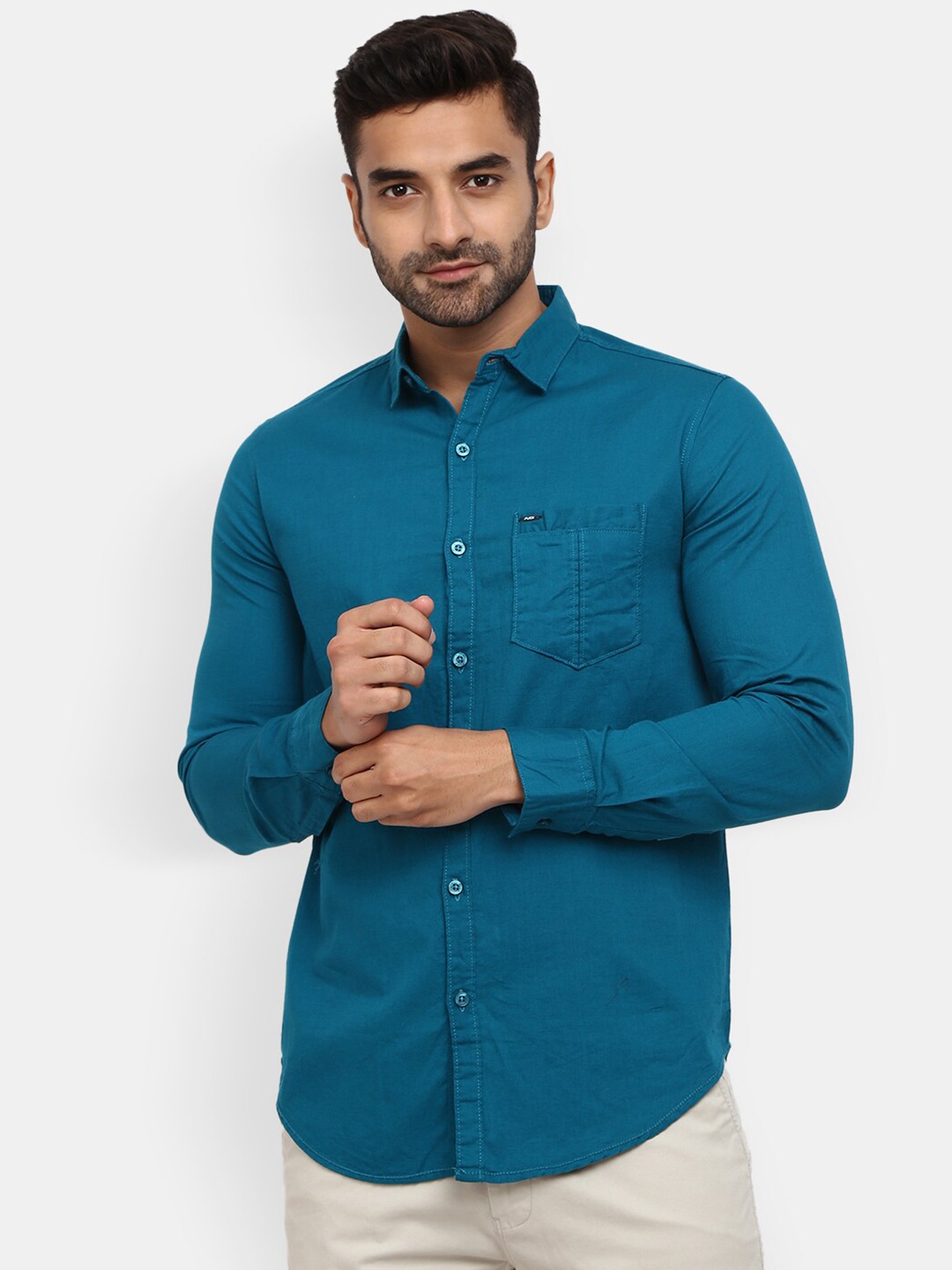 V-Mart Men Blue Casual Shirt