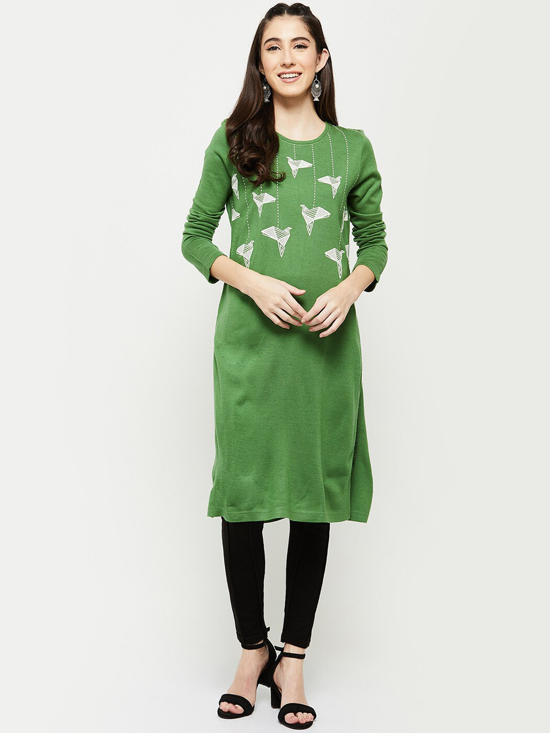max Abstract Printed Straight Acrylic Regular Kurta, Green
max Abstract Printed Straight Acrylic Regular Kurta, Green