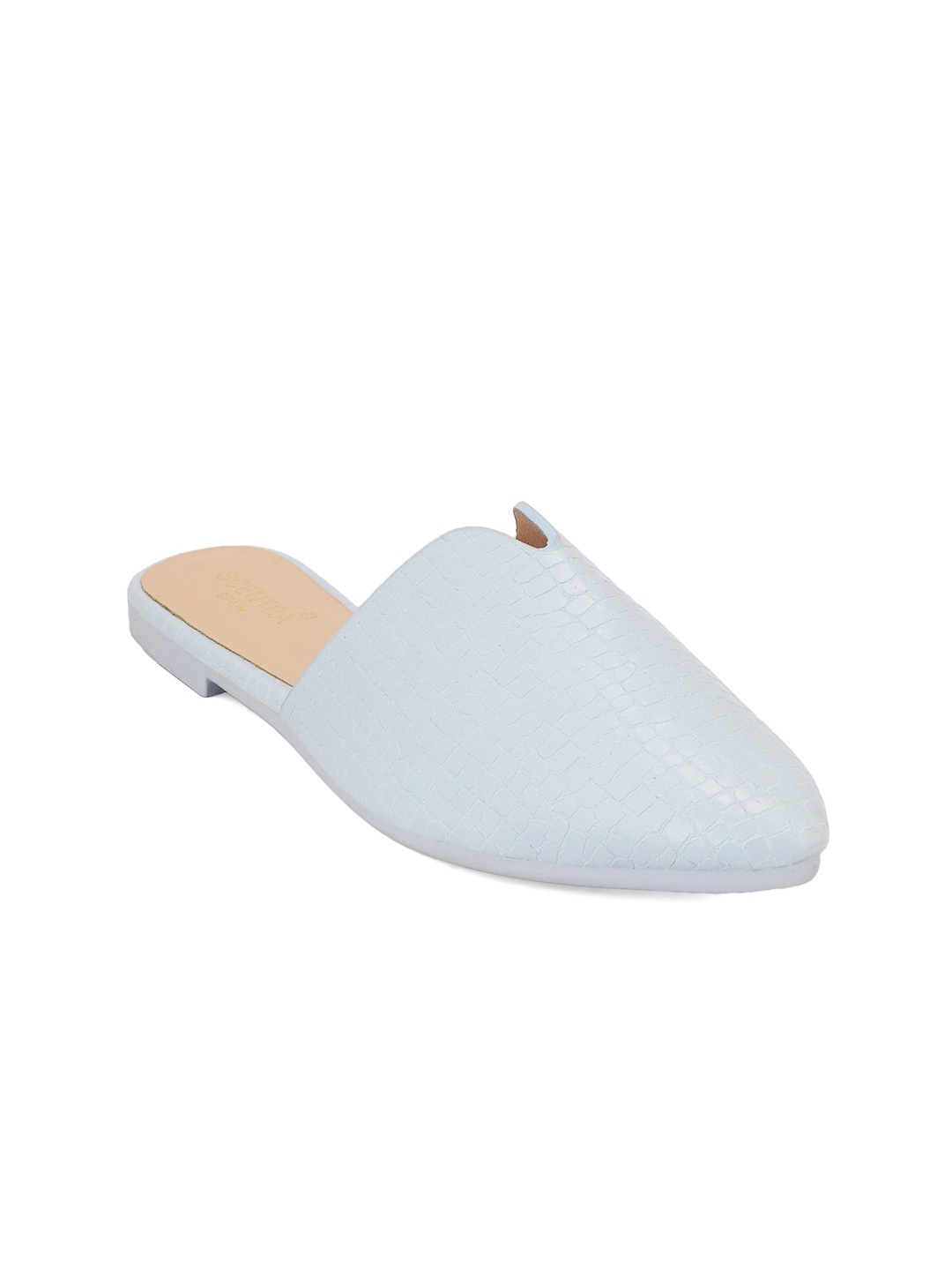 SCENTRA Women Blue Flat Mules