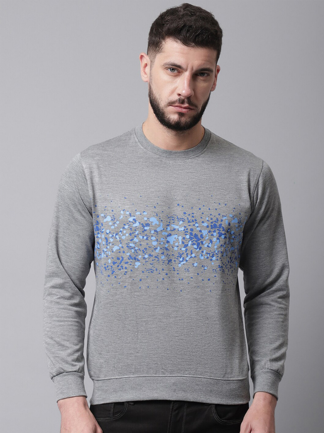 Obaan Round Neck Printed Fleece Sweatshirt, Grey
Obaan Round Neck Printed Fleece Sweatshirt, Grey