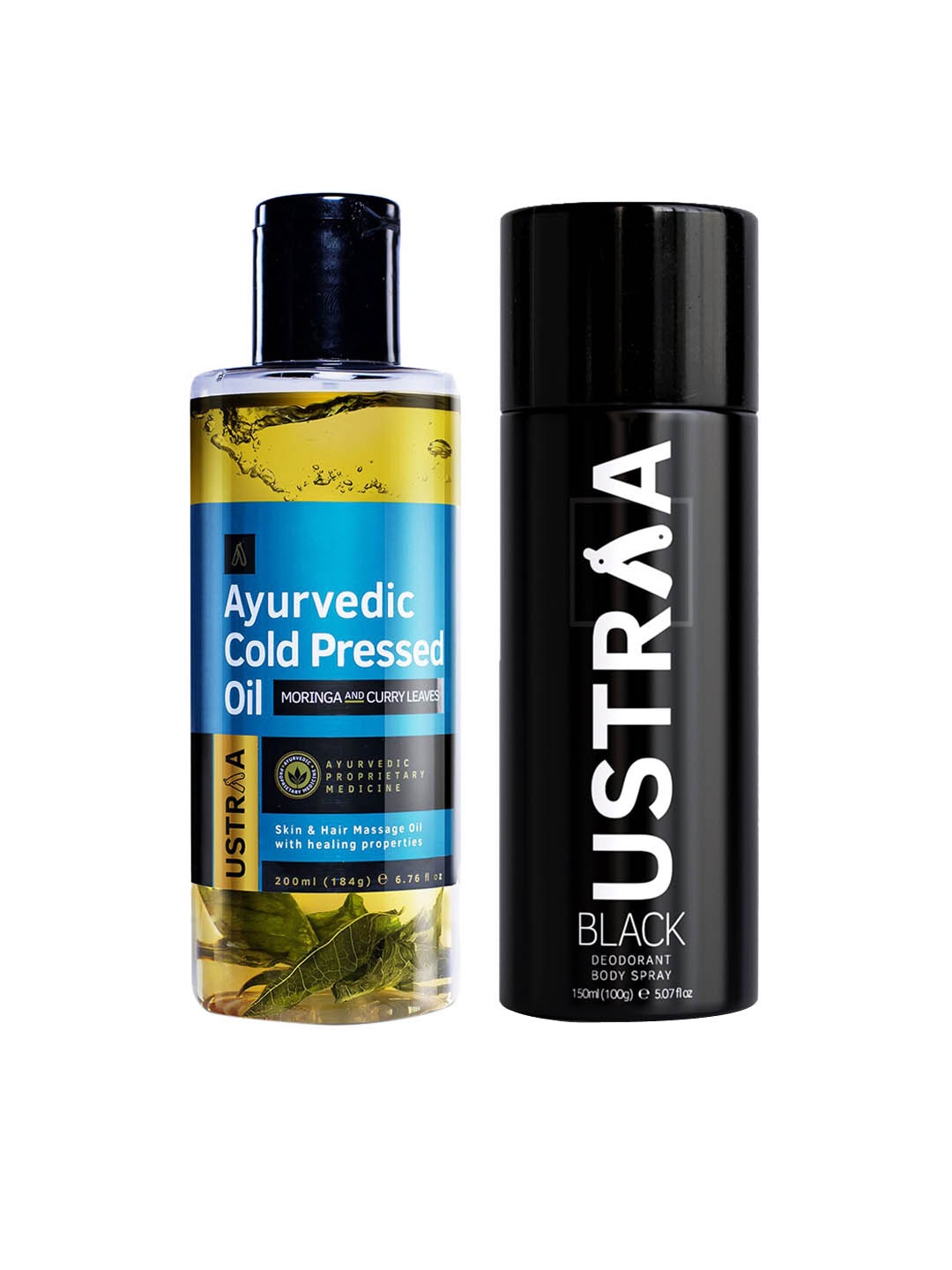 Ustraa Men Set of Ayurvedic Cold Pressed Oil 200 ml + Black Deodorant Body Spray 150 ml
Ustraa Men Set of Ayurvedic Cold Pressed Oil 200 ml + Black Deodorant Body Spray 150 ml