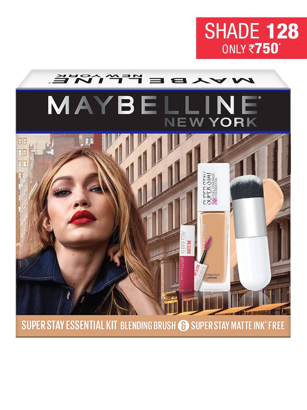 Maybelline New York Set of Superstay Foundation 128 & Mini Lipstick- Ruler with Free Brush, Beige
Maybelline New York Set of Superstay Foundation 128 & Mini Lipstick- Ruler with Free Brush, Beige
