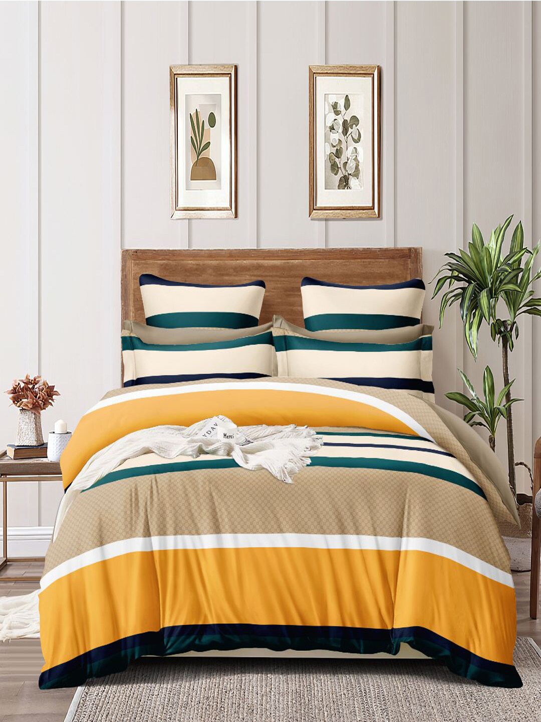 homewards Yellow & White Striped Microfiber AC Room 150 GSM Double Bed Comforter
homewards Yellow & White Striped Microfiber AC Room 150 GSM Double Bed Comforter