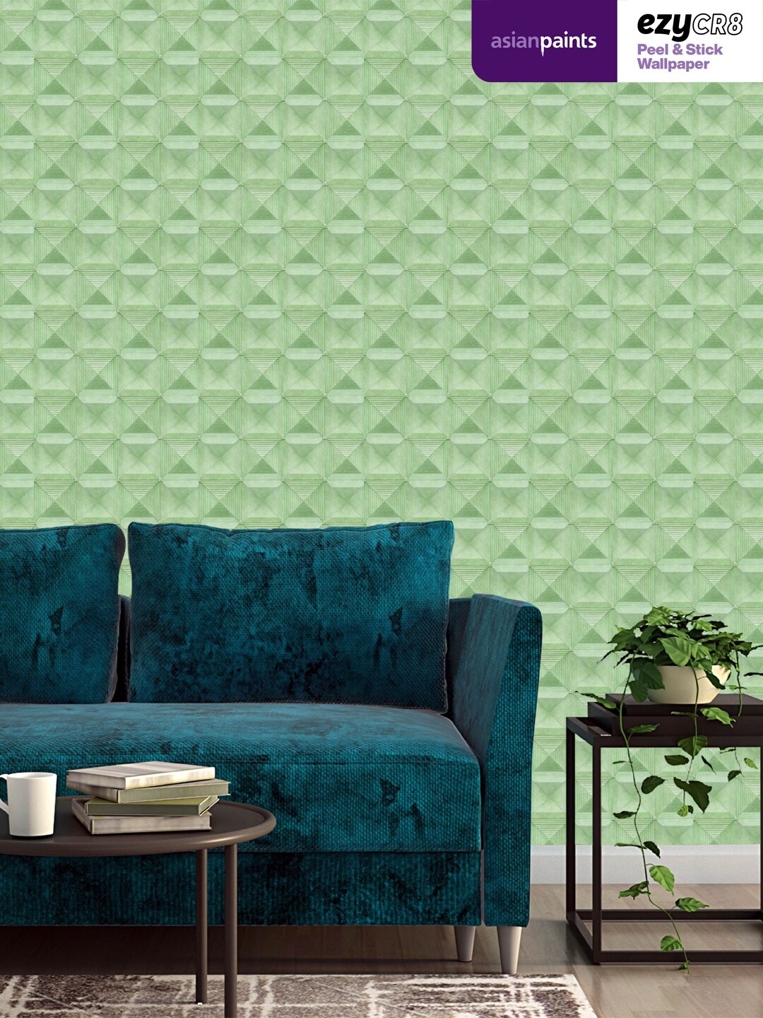 Asian Paints Green Textured Geometric Pyramids Green Peel & Stick Self Adhesive Wallpaper
Asian Paints Green Textured Geometric Pyramids Green Peel & Stick Self Adhesive Wallpaper