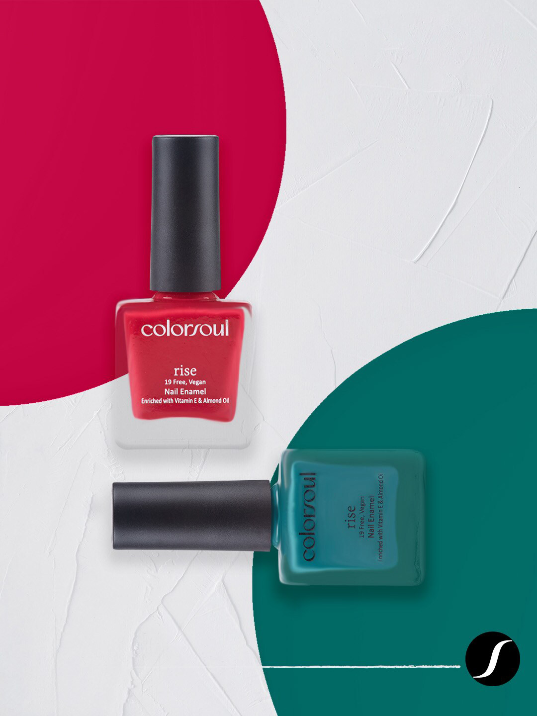 Colorsoul Set Of 2 Rise Nail Enamel - Pink Obsession R06 & Teal Evoke R17 - 8ml, Fuchsia
Colorsoul Set Of 2 Rise Nail Enamel - Pink Obsession R06 & Teal Evoke R17 - 8ml, Fuchsia