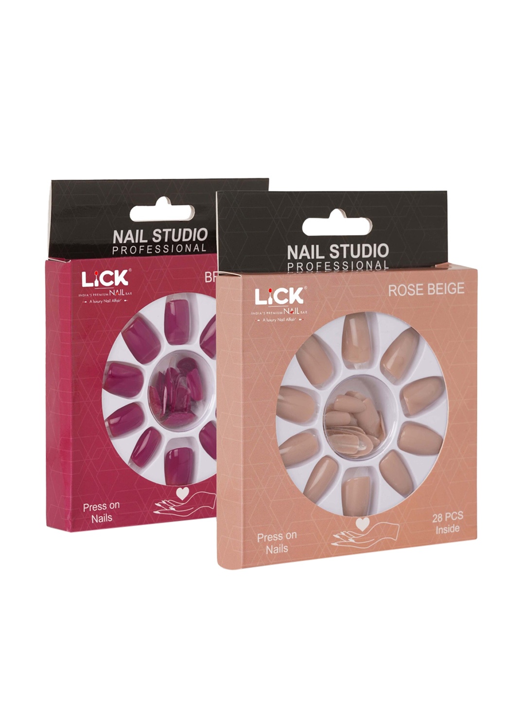 LICK Set Of 2 Reusable Fake Acrylic Press On Nail Extensions With Quick Dry Glue, Red
LICK Set Of 2 Reusable Fake Acrylic Press On Nail Extensions With Quick Dry Glue, Red