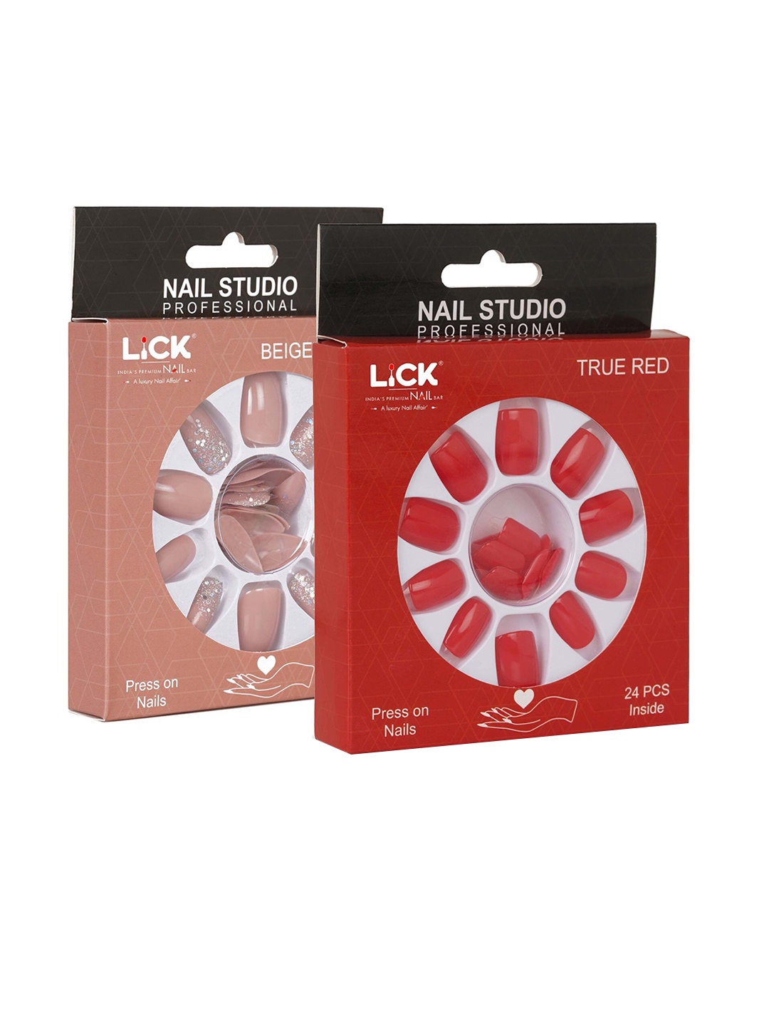 LICK Set Of 2 Reusable Fake Acrylic Press On Nail Extensions With Quick Dry Nail Glue, Red
LICK Set Of 2 Reusable Fake Acrylic Press On Nail Extensions With Quick Dry Nail Glue, Red