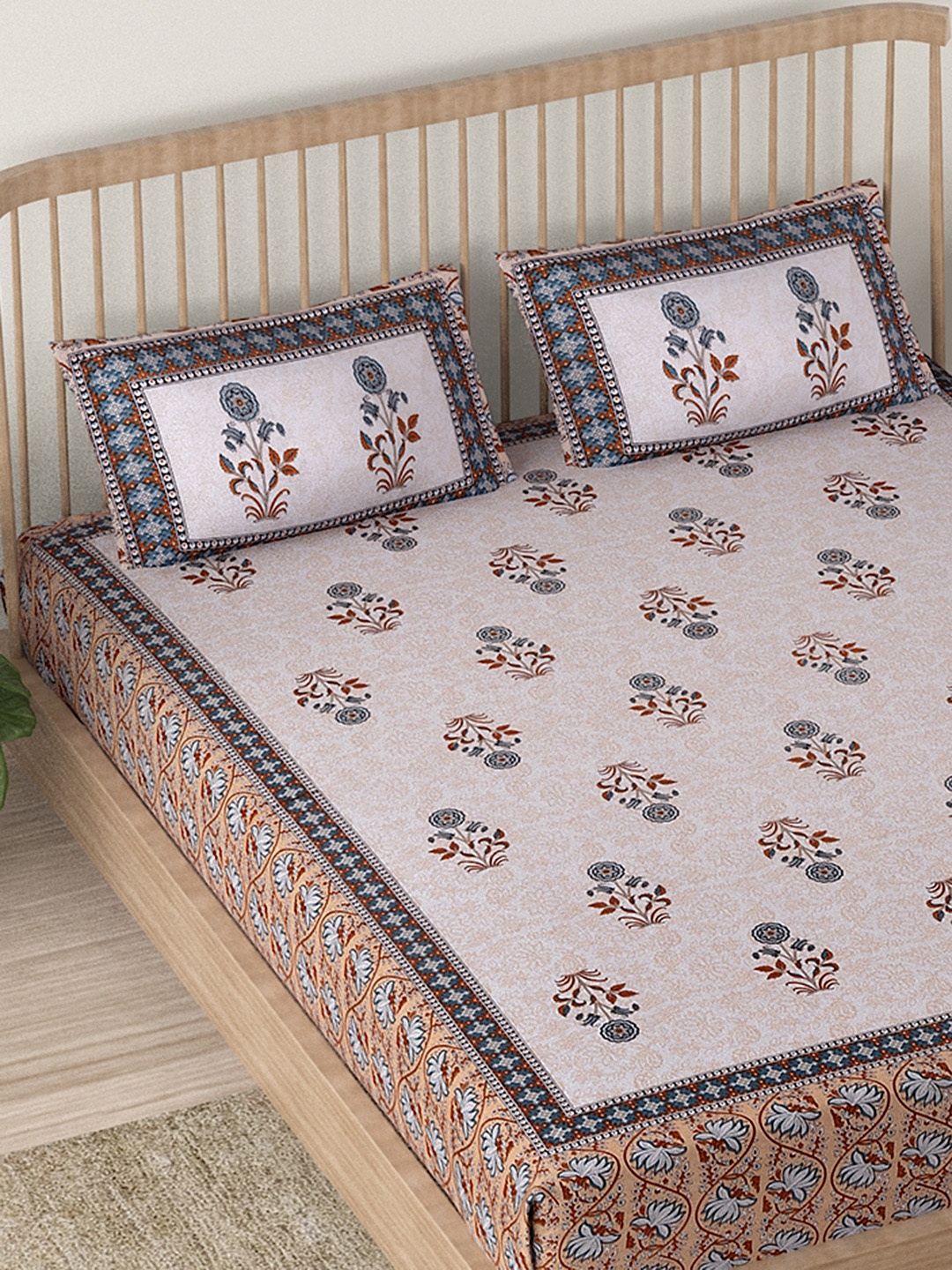 EK BY EKTA KAPOOR Peach-Coloured 120 TC King Size Cotton Bedsheet With 2 Pillow Covers
EK BY EKTA KAPOOR Peach-Coloured 120 TC King Size Cotton Bedsheet With 2 Pillow Covers