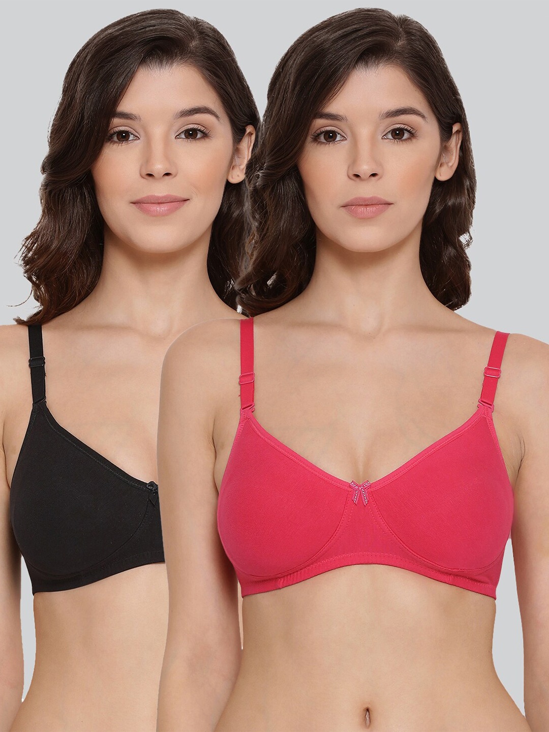 LYRA Pack Of 2 Combed Cotton Wirefree Secret Support Bra with Detachable Strap, Black
LYRA Pack Of 2 Combed Cotton Wirefree Secret Support Bra with Detachable Strap, Black