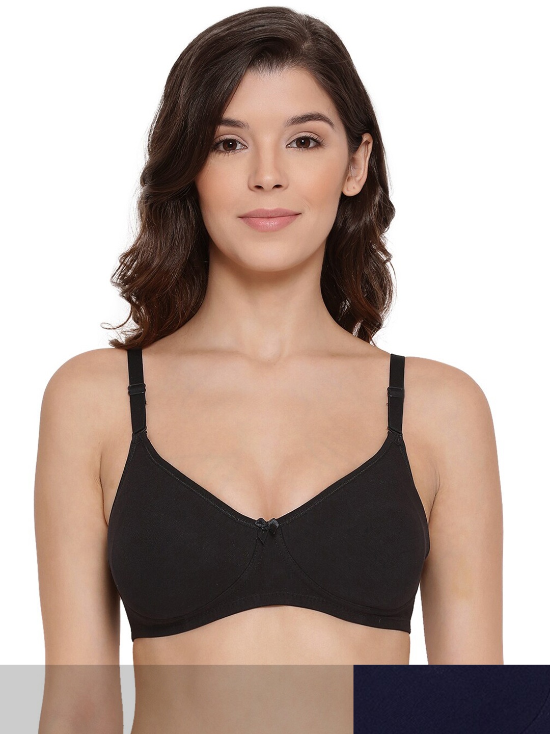 LYRA Pack Of 2 Combed Cotton Wirefree Secret Support Bra with Detachable Strap, Black
LYRA Pack Of 2 Combed Cotton Wirefree Secret Support Bra with Detachable Strap, Black