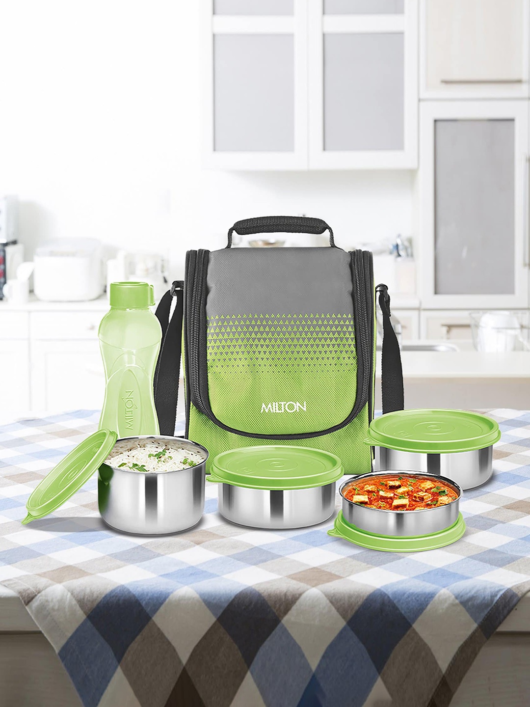 Milton Green Tasty 4 Stainless Steel Lunch Box Set of 4 Containers with 1 Bottle
Milton Green Tasty 4 Stainless Steel Lunch Box Set of 4 Containers with 1 Bottle