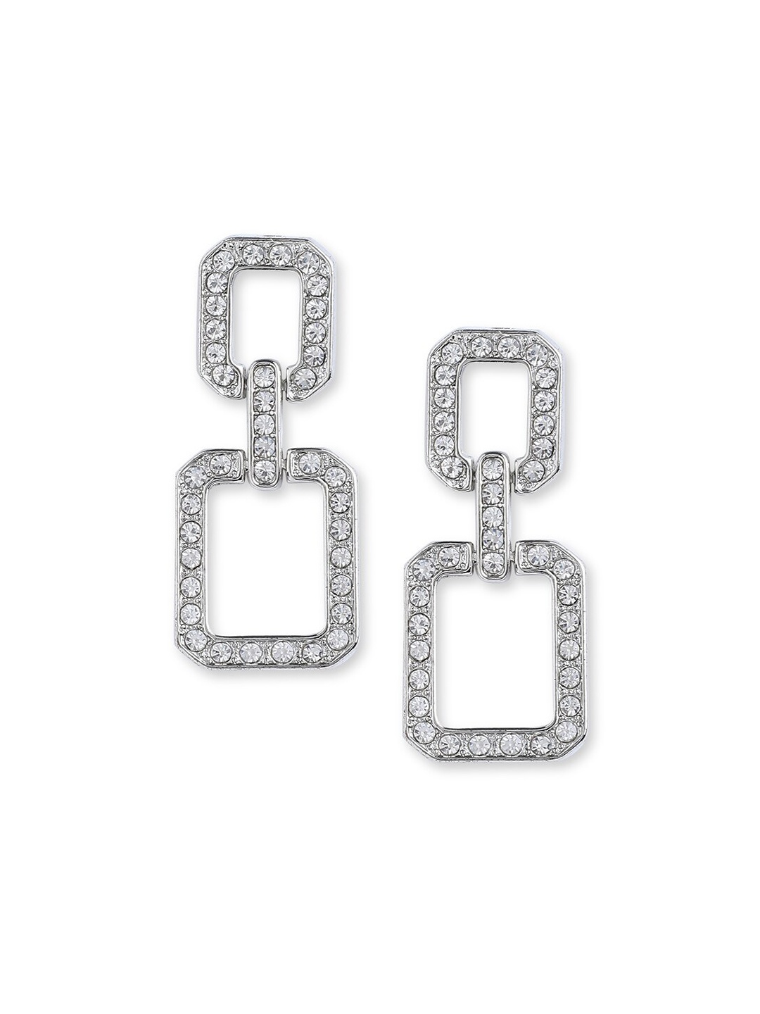ALDO Silver-Toned Contemporary Drop Earrings