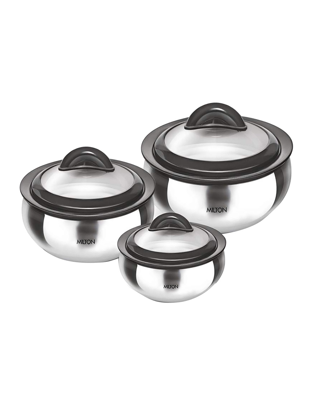 Milton 3 Pcs Silver Clarion Jr Stainless Steel Gift Set Casserole 610 ml, 1.33 L, 1.78 L
Milton 3 Pcs Silver Clarion Jr Stainless Steel Gift Set Casserole 610 ml, 1.33 L, 1.78 L