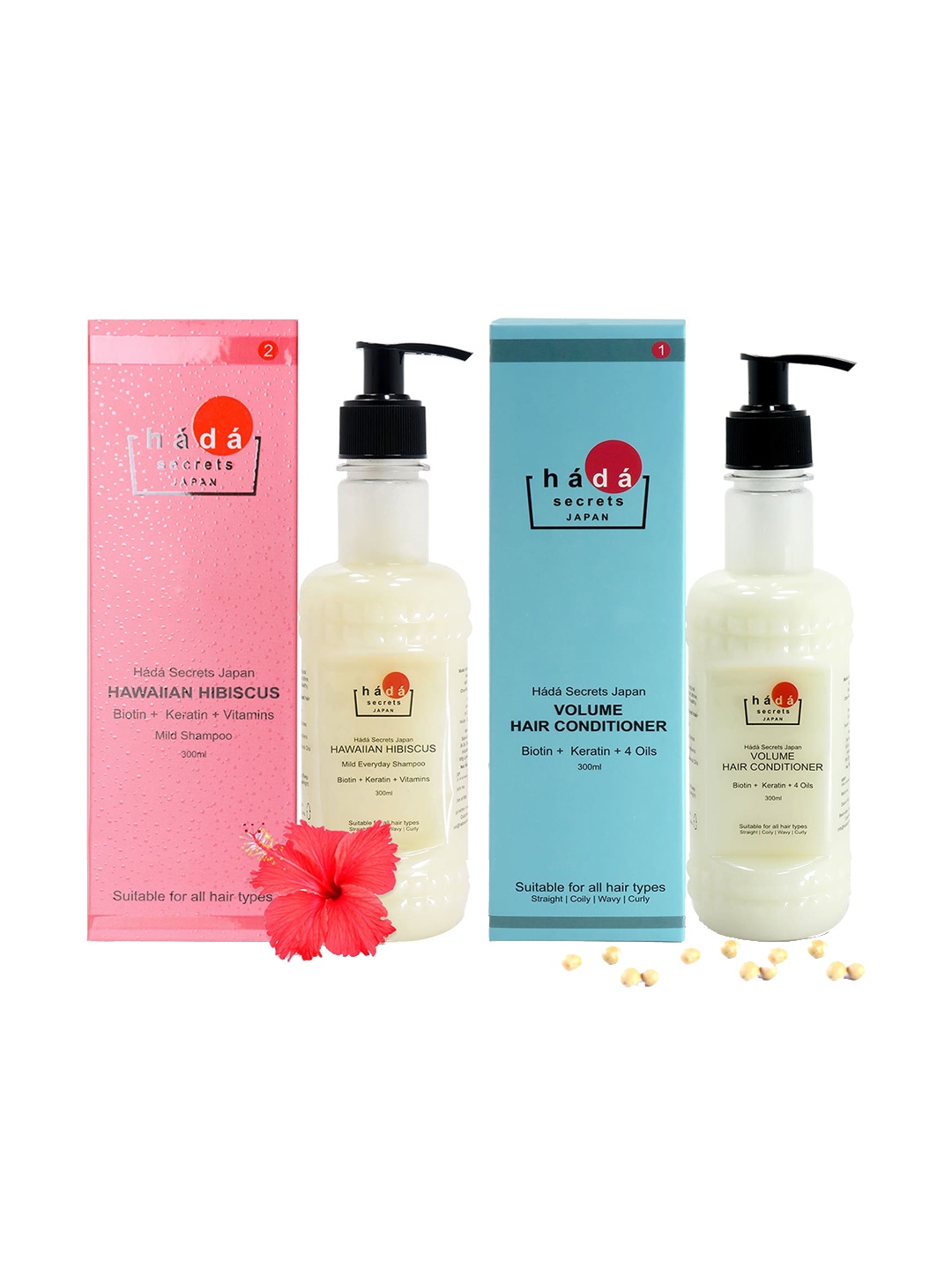 Hada Secrets Japan Set Of 2 Hawaiian Hibiscus Hair Shampoo & Volume Conditioner 600ml Each, White
Hada Secrets Japan Set Of 2 Hawaiian Hibiscus Hair Shampoo & Volume Conditioner 600ml Each, White