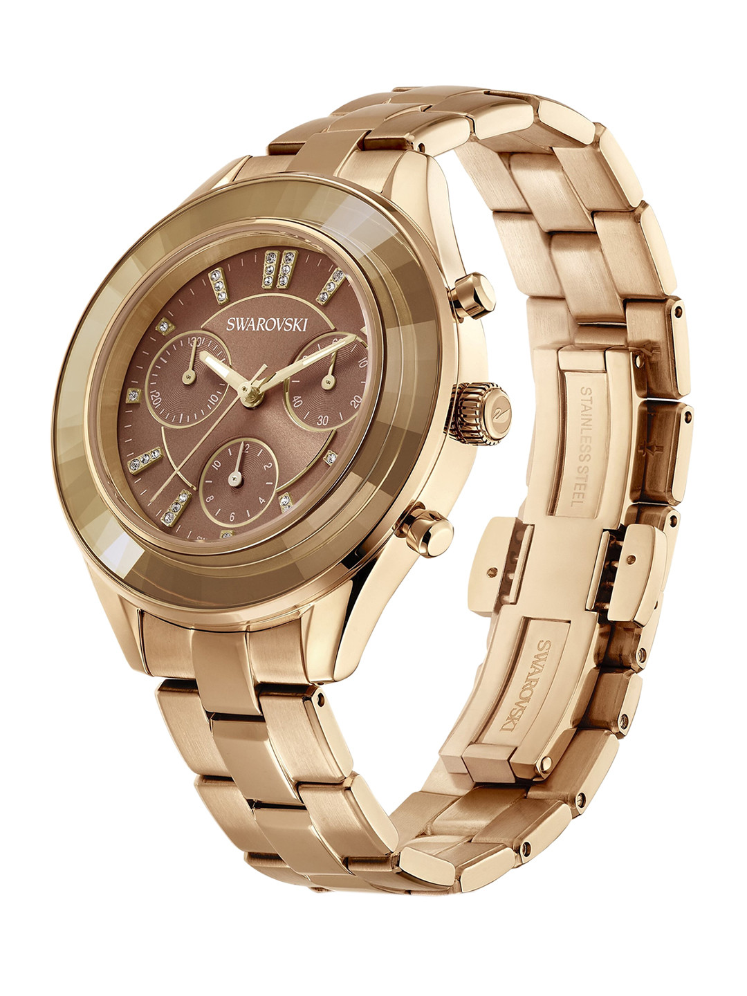 SWAROVSKI Women Brown Embellished Dial & Gold Bracelet Style Straps Digital Watch 5632472
SWAROVSKI Women Brown Embellished Dial & Gold Bracelet Style Straps Digital Watch 5632472