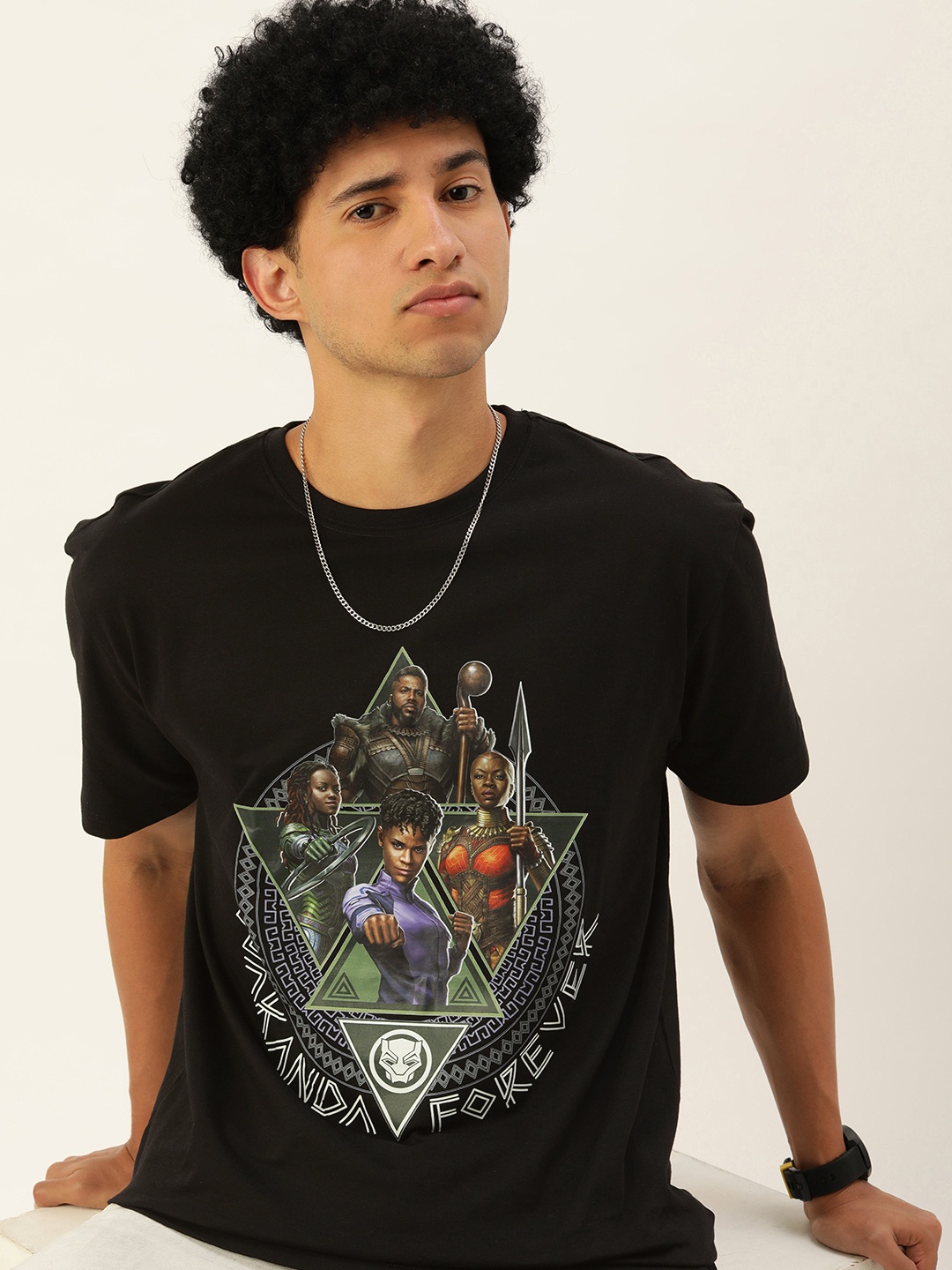 Kook N Keech Men Black Pure Cotton Marvel Black Panther Printed Oversized Fit T-shirt
Kook N Keech Men Black Pure Cotton Marvel Black Panther Printed Oversized Fit T-shirt