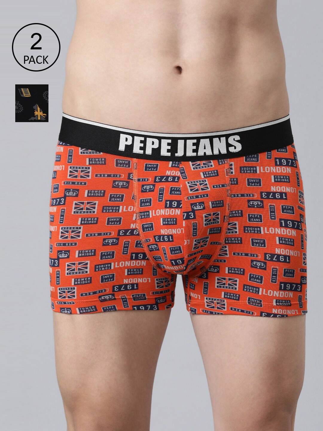 Pepe Jeans Men Pack Of 2 Black & Orange Printed Trunks OPT13Pureed Pumpkin Aop Black AopS
Pepe Jeans Men Pack Of 2 Black & Orange Printed Trunks OPT13Pureed Pumpkin Aop Black AopS