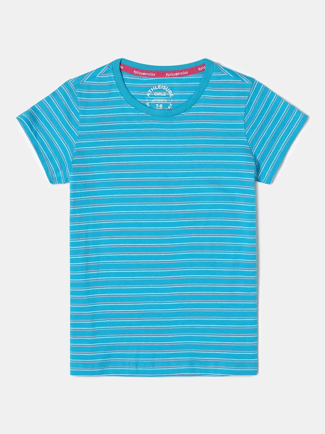 Jockey Girls Super Combed Cotton Striped Short Sleeve Regular Fit Round Neck Tshirt-AG75, Blue
Jockey Girls Super Combed Cotton Striped Short Sleeve Regular Fit Round Neck Tshirt-AG75, Blue