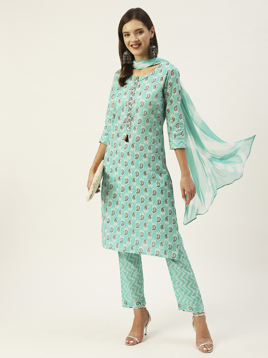 Anubhutee Women Blue Ethnic Motifs Printed Pure Cotton Kurta with Trousers & With Dupatta
Anubhutee Women Blue Ethnic Motifs Printed Pure Cotton Kurta with Trousers & With Dupatta
