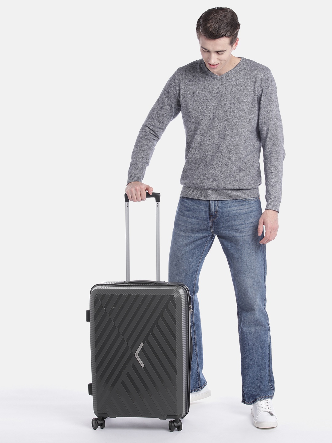 Aristocrat CROSS STROLLY Solid 360 Degree Rotation Medium Hard Trolley Bag-72.67L, Black
Aristocrat CROSS STROLLY Solid 360 Degree Rotation Medium Hard Trolley Bag-72.67L, Black