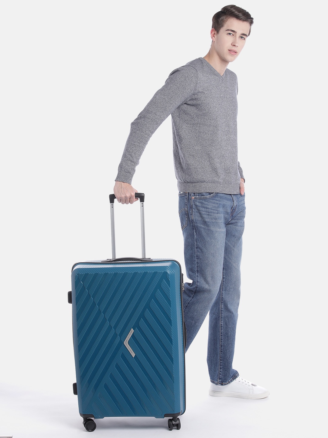 Aristocrat CROSS STROLLY Solid 360 Degree Rotation Large Hard Trolley Bag-110.25L, Blue
Aristocrat CROSS STROLLY Solid 360 Degree Rotation Large Hard Trolley Bag-110.25L, Blue