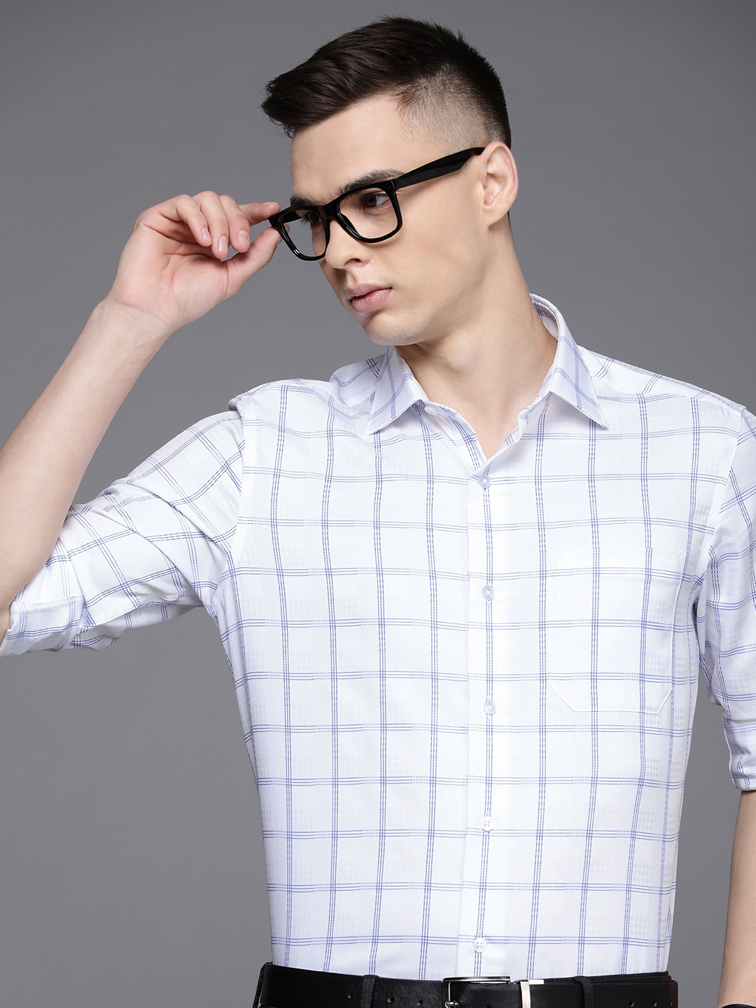 Louis Philippe Permapress Men Classic Pure Cotton Checked Wrinkle Free Formal Shirt, White
Louis Philippe Permapress Men Classic Pure Cotton Checked Wrinkle Free Formal Shirt, White