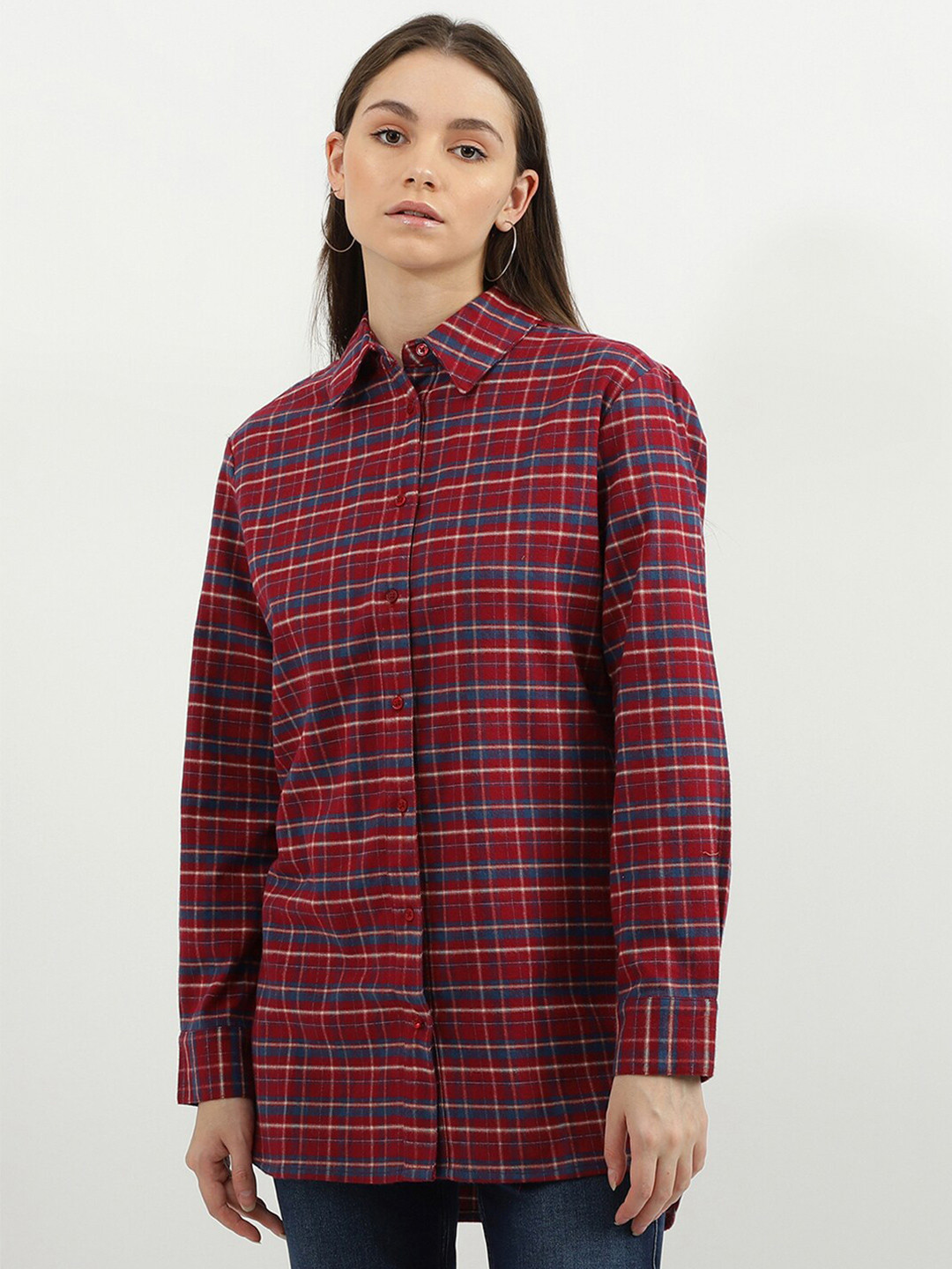 United Colors of Benetton Women Tartan Checks Checked Casual Shirt, Maroon
United Colors of Benetton Women Tartan Checks Checked Casual Shirt, Maroon