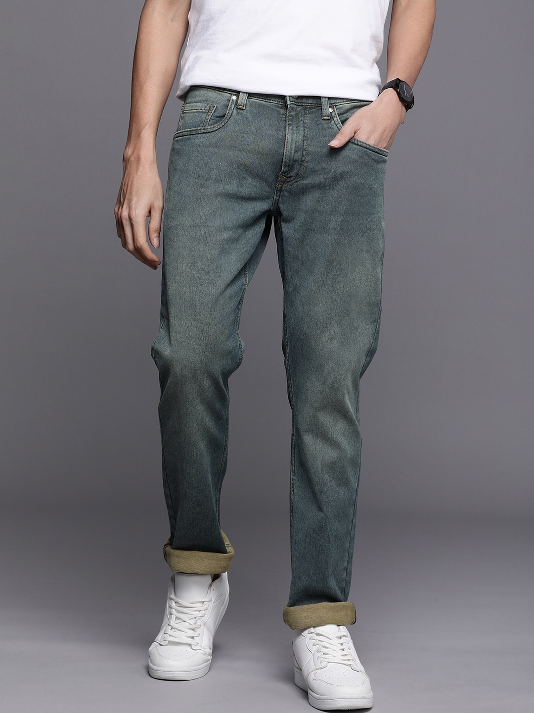 Louis Philippe Jeans Men Slim Fit Mid-Rise Clean Look Heavy Fade Stretchable Jeans, Blue
Louis Philippe Jeans Men Slim Fit Mid-Rise Clean Look Heavy Fade Stretchable Jeans, Blue