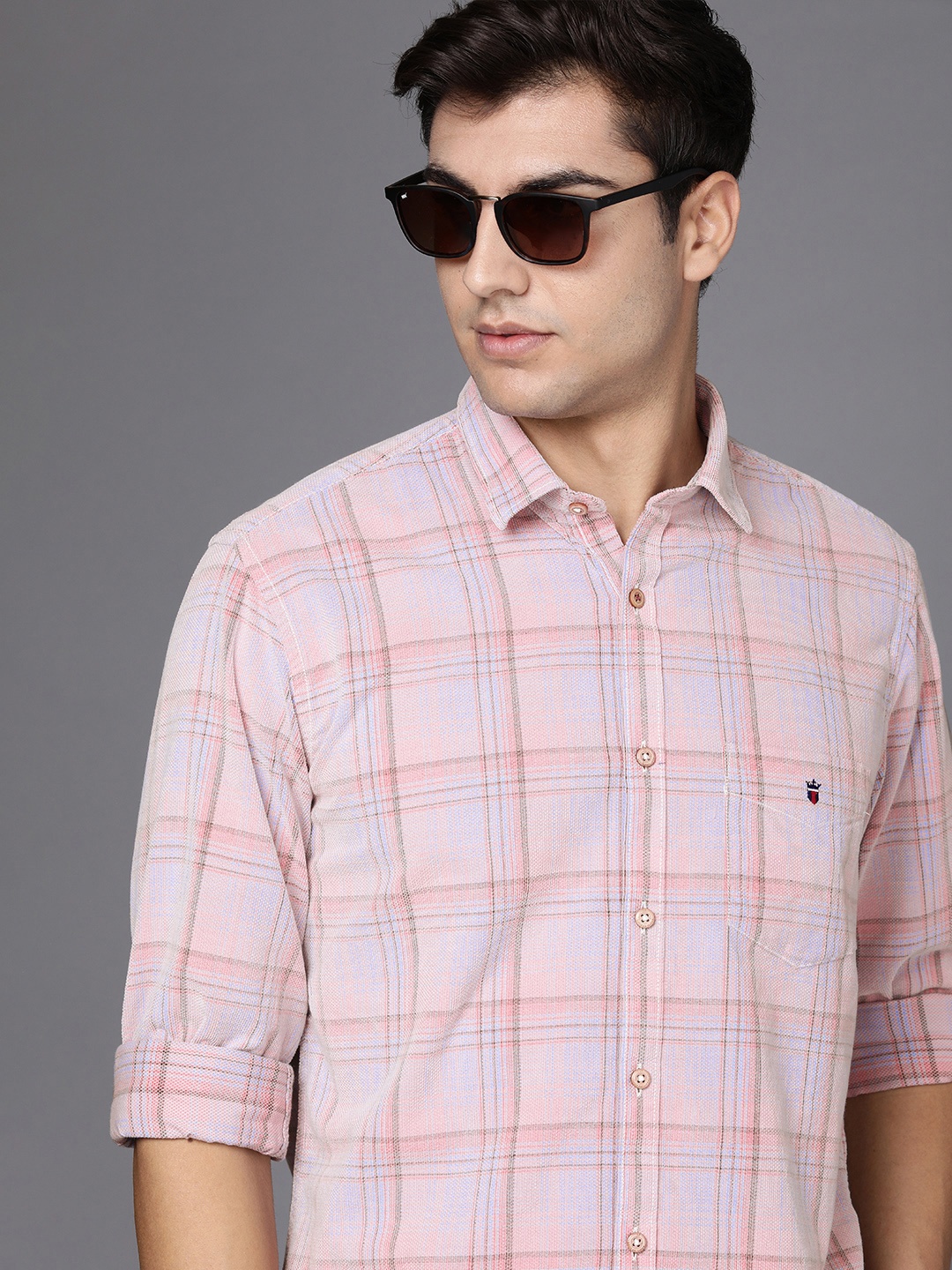 Louis Philippe Sport Men Pink & Blue Slim Fit Tartan Checked Corduroy Cotton Casual Shirt
Louis Philippe Sport Men Pink & Blue Slim Fit Tartan Checked Corduroy Cotton Casual Shirt
