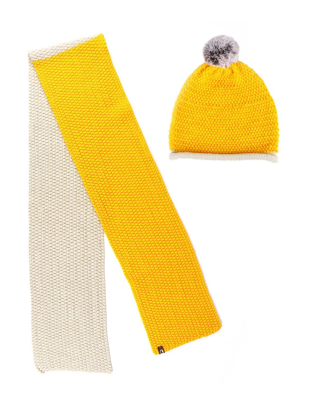 Bharatasya Unisex Kids Yellow & Off White Self Design Acrylic Beanie Cap And Muffler
Bharatasya Unisex Kids Yellow & Off White Self Design Acrylic Beanie Cap And Muffler