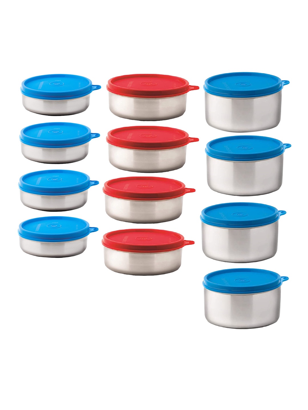 SignoraWare Set Of 12 Dishwasher And Microwave Safe Solid Stainless Steel Food Container, Blue
SignoraWare Set Of 12 Dishwasher And Microwave Safe Solid Stainless Steel Food Container, Blue