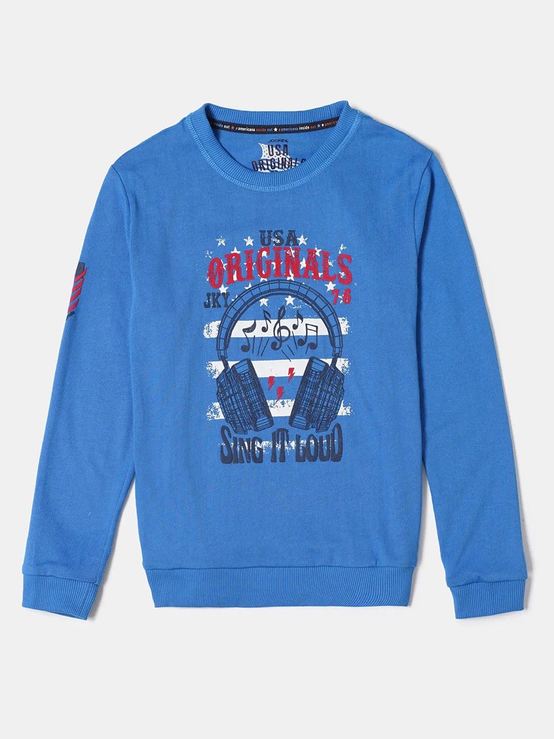 Jockey Boy Super Combed Cotton Printed Round Neck Full Sleeve Sweatshirt-UB58, Blue
Jockey Boy Super Combed Cotton Printed Round Neck Full Sleeve Sweatshirt-UB58, Blue